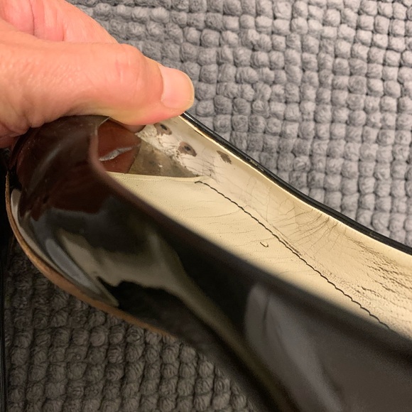 Chanel Patent Leather Peep Toe Ballet Flat - Picture 6 of 7